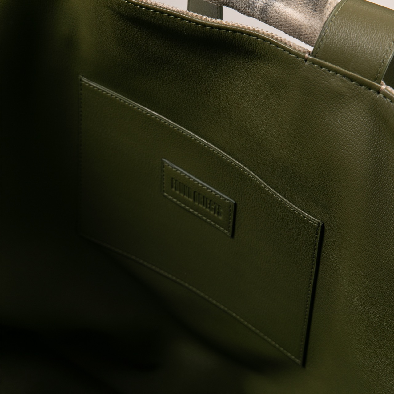 Goatskin lining detail